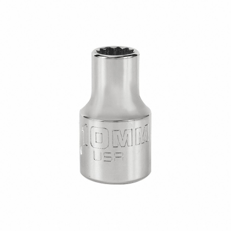 PROTO J5410MN Socket, 1/2 Inch Drive Size, 10 mm Socket Size, 12-Point Chrome | CT8FZU 483G82