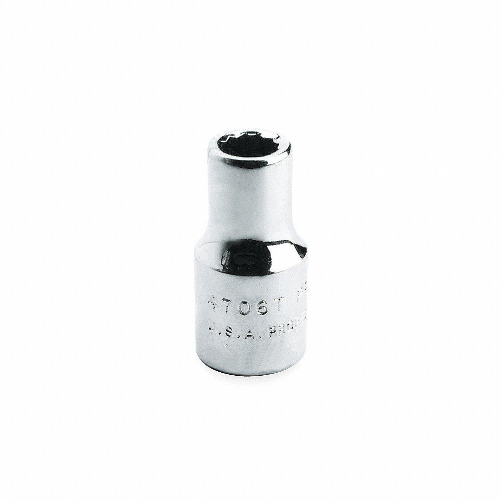 PROTO J5434 Socket, 1/2 Inch Drive Size, 1 1/16 Inch Socket Size, 12-Point Chrome | CT8FXZ 429R78