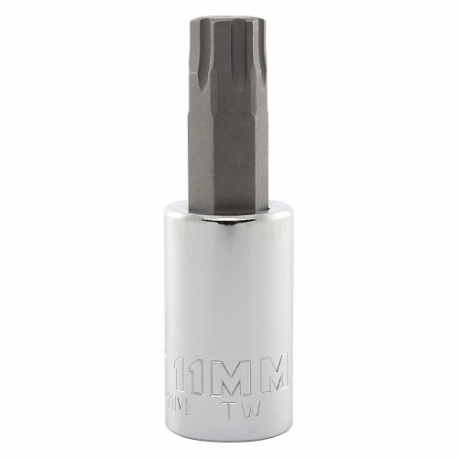 PROTO J5441R-11M Socket Bit, 1/2 Inch Drive Size, Hex Tip, 11 mm Tip Size, 2 3/4 Inch Length, Metric | CT8FHE 56JT07