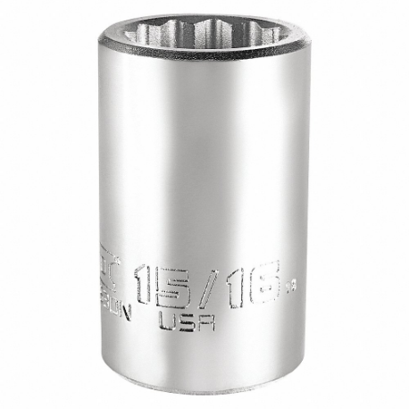 PROTO J5524N Socket, 3/4 Inch Drive Size, 3/4 Inch Socket Size, 12-Point Chrome | CT8GVK 483H60