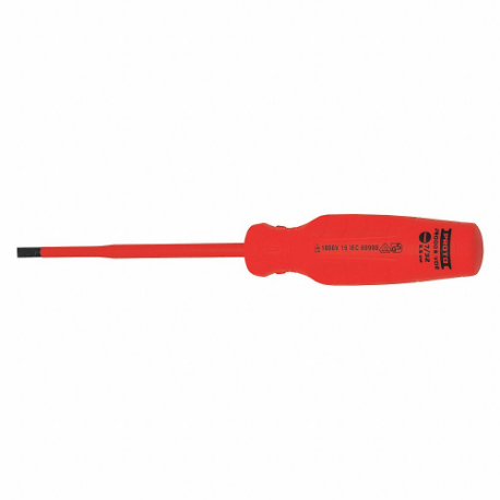 PROTO J90005-VDE Insulated Slotted Screwdriver, 7/32 Inch Tip Size, 9 1/4 Inch Overall Length | CT8FEH 425Y21