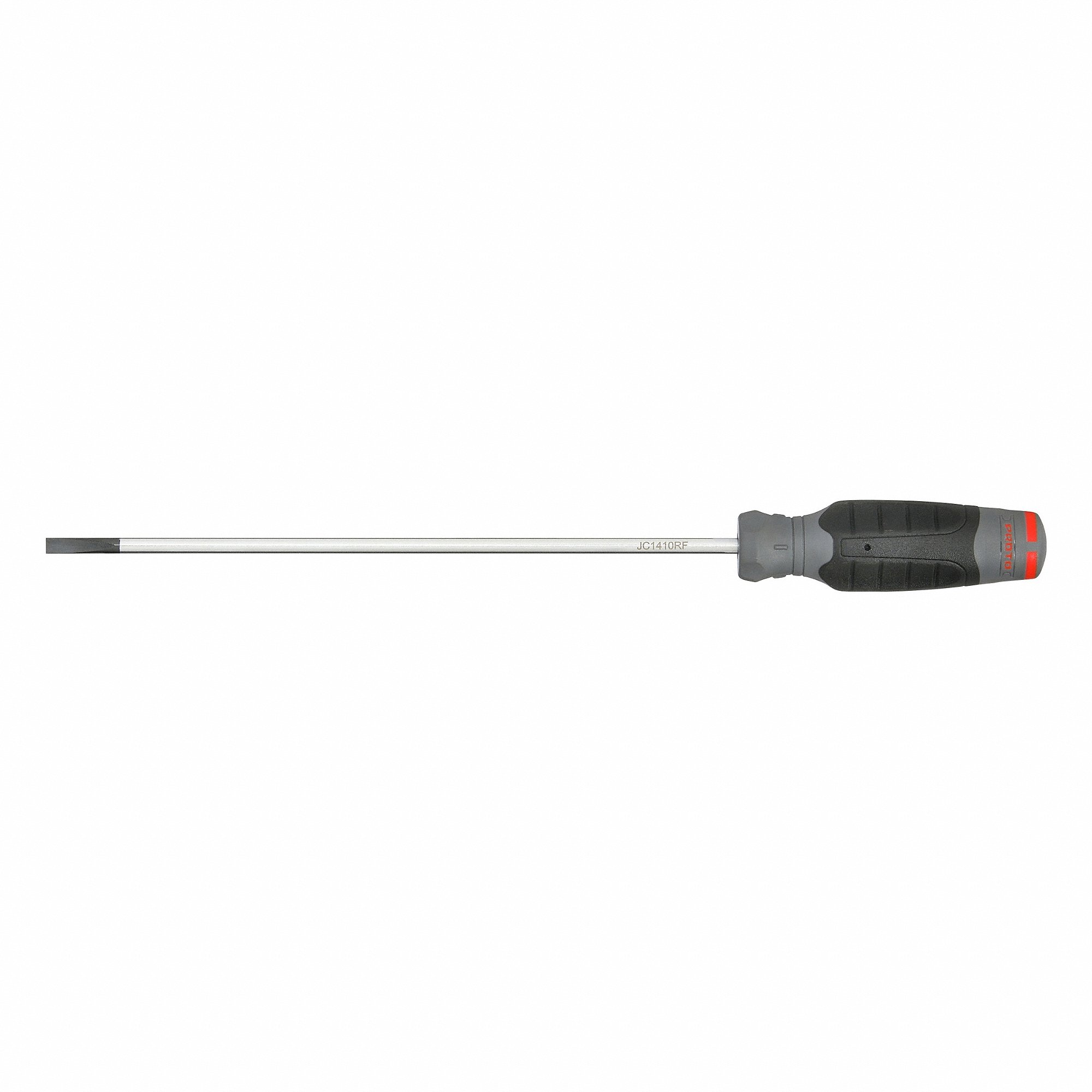 PROTO JC1410RF Screwdrivers, 1/4 Inch Tip Size, 14 1/2 Inch Length, 10 Inch Shank Length, Cushion Grip | CT8FEW 61XK48