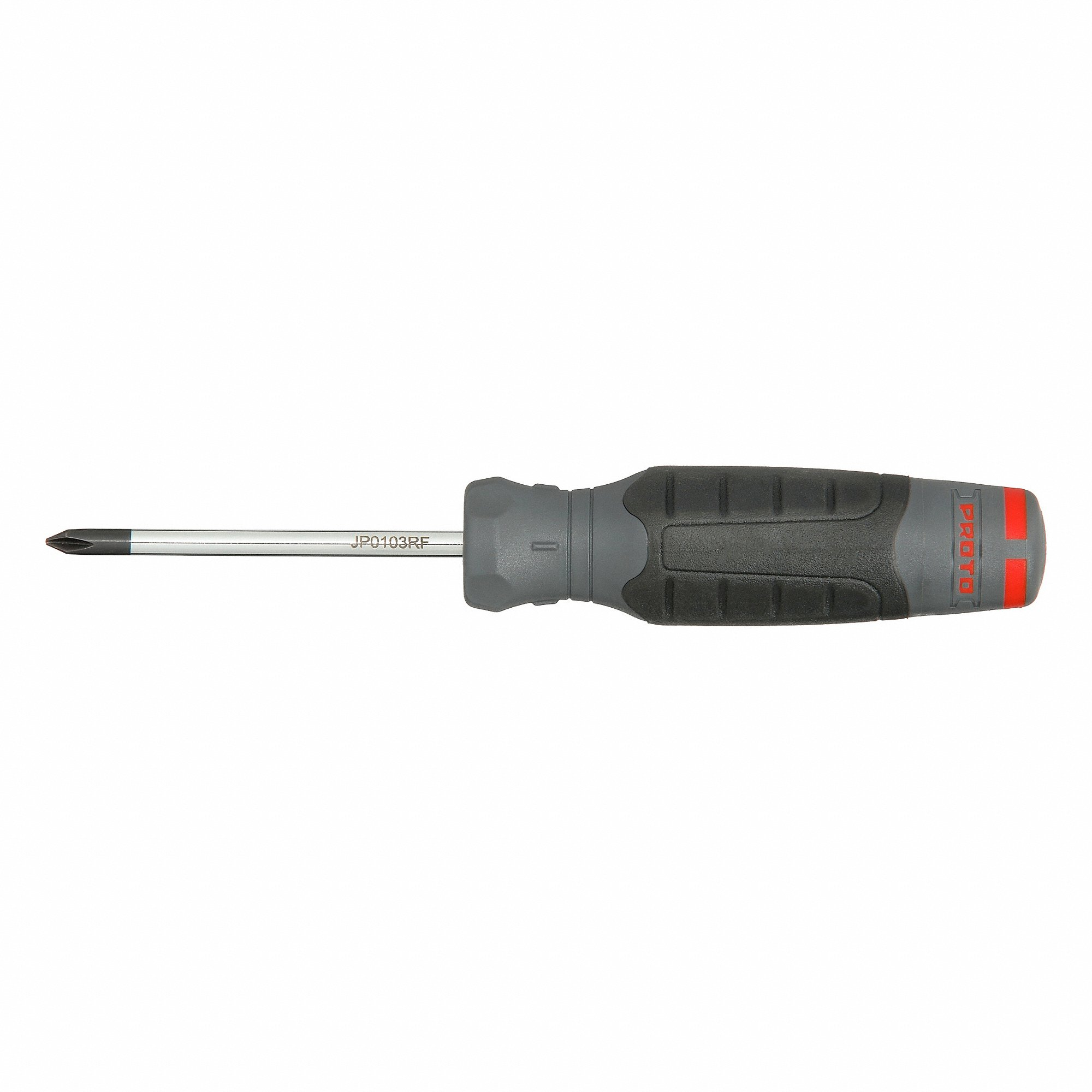 PROTO JP0103RF Screwdriver, #1 Tip Size, 6 1/4 Inch Length, 3 Inch Shank Length, Cushion Grip | CT8EYZ 61XK96