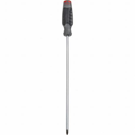 PROTO JP0212RF Screwdriver, #2 Tip Size, 16 1/2 Inch Length, 12 Inch Shank Length, Cushion Grip | CT8EZB 61XL01