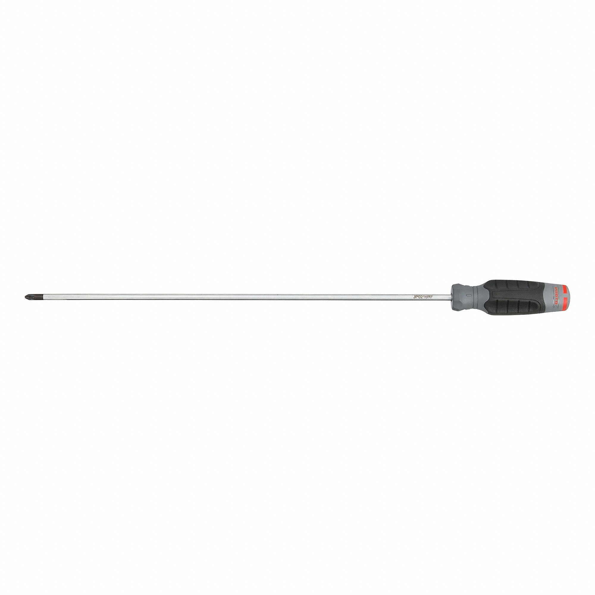 PROTO JP0216RF Screwdriver, #2 Tip Size, 20 1/2 Inch Length, 16 Inch Shank Length, Cushion Grip | CT8EZC 61XL02