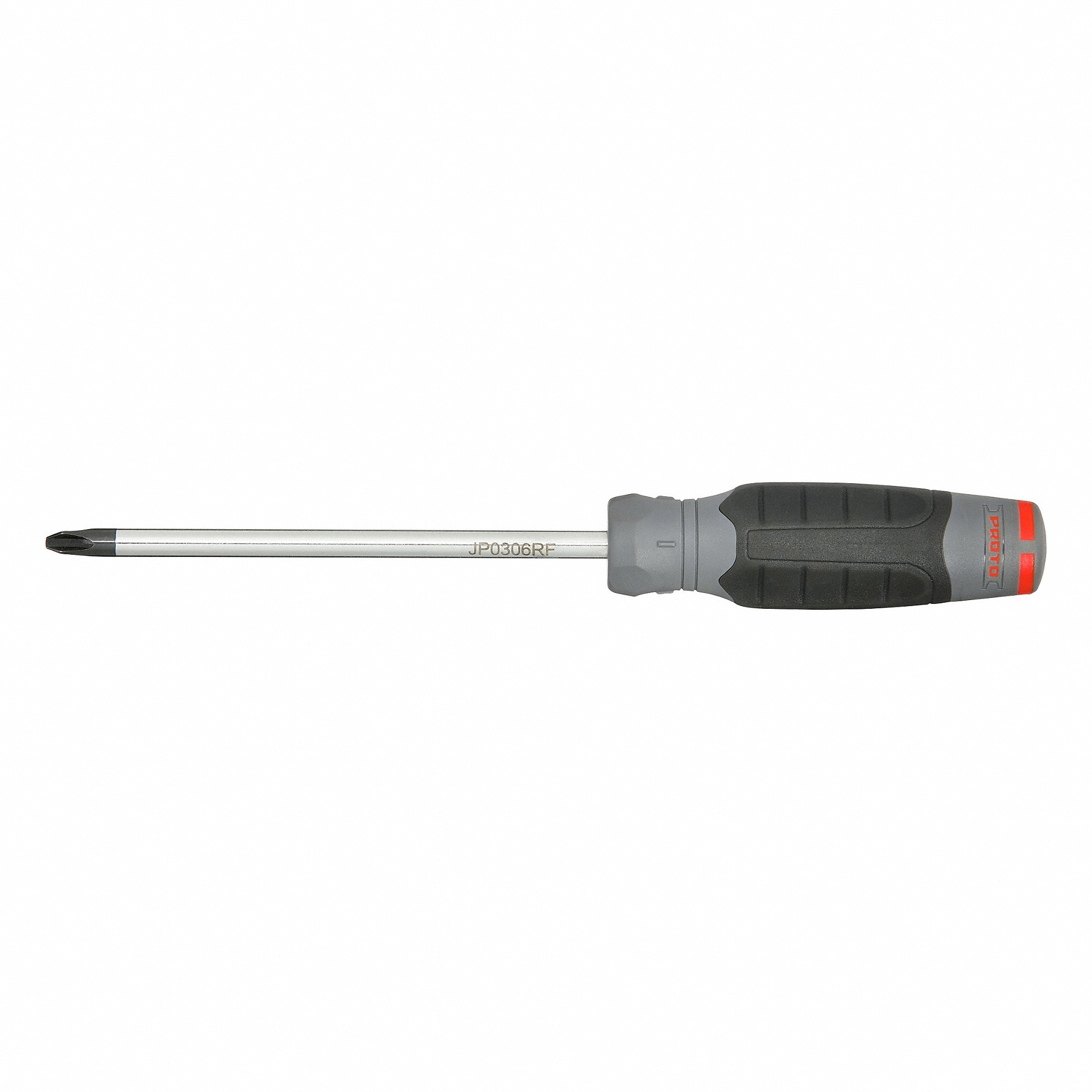 PROTO JP0306RF Screwdriver, #3 Tip Size, 10 3/4 Inch Length, 6 Inch Shank Length, Cushion Grip | CT8EZH 61XL03