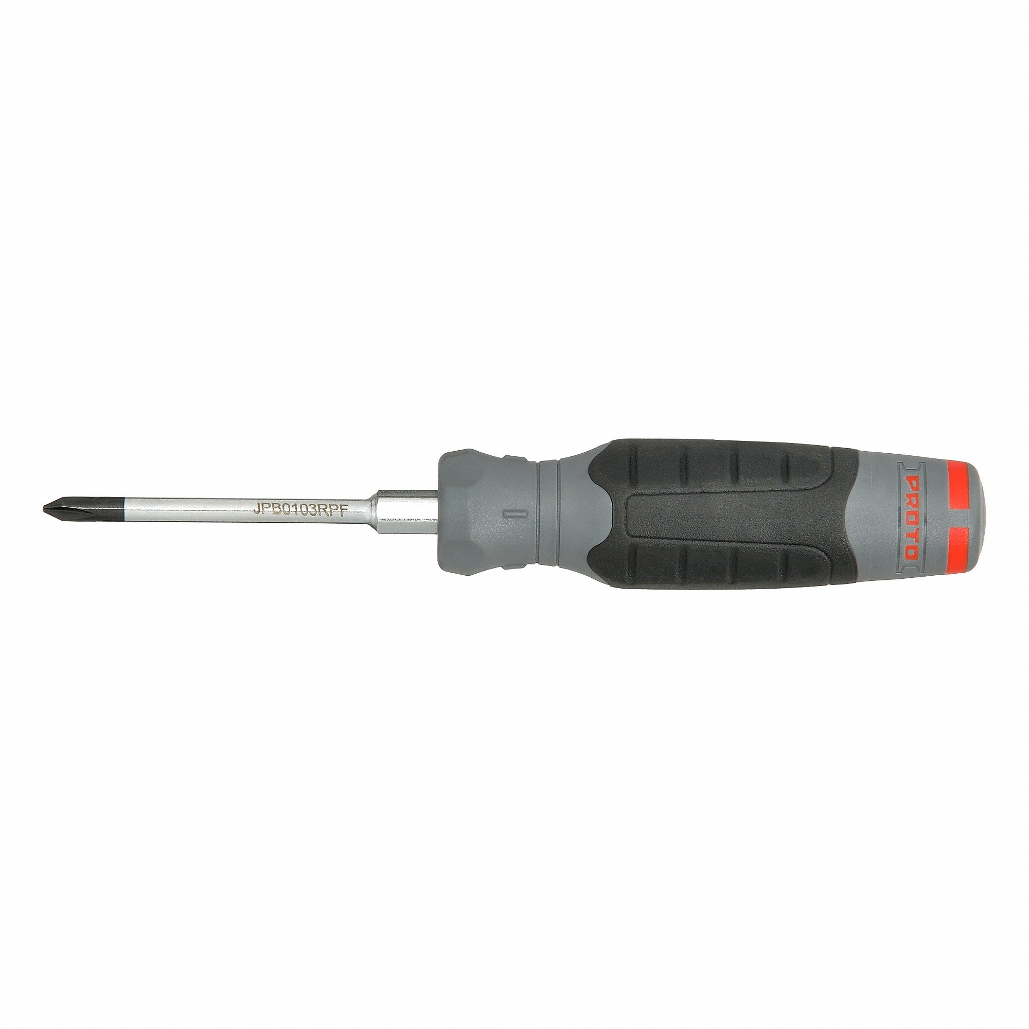 PROTO JPB0103RPF Screwdriver, #1 Tip Size, 6 1/4 Inch Length, 3 Inch Shank Length, Cushion Grip | CT8EYY 61XL06