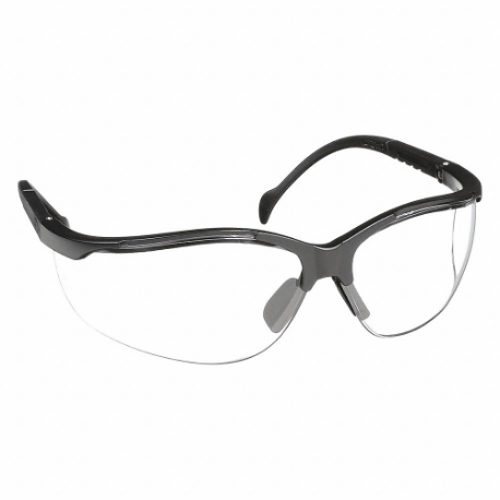 PYRAMEX SB1810S Safety Glasses, Anti-Scratch, Half-Frame, Black | CT8HPH 29XT58