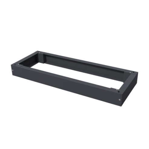 Plinth Kit, 100 x 1000 x 400mm, Carbon Steel, Ral 7024 Graphite Gray, Powder Coat Finish