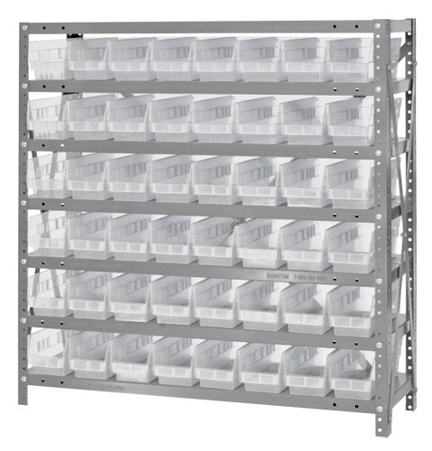 QUANTUM STORAGE SYSTEMS 1239-101CL Clear-View Shelf Bin, 12 x 36 x 39 Inch Size | CG9DCP