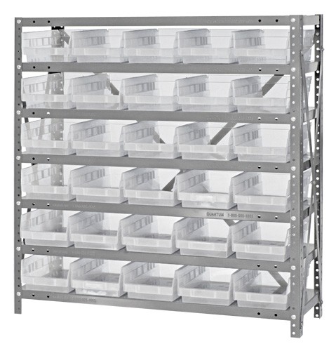 QUANTUM STORAGE SYSTEMS 1239-102CL Clear-View Shelf Bin, 12 x 36 x 39 Inch Size | CG9DCQ