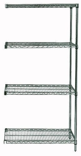 QUANTUM STORAGE SYSTEMS AD63-1236P Wire Shelving, 4 Shelves Add-On, 12 x 36 x 63 Inch Size, Proform Green Epoxy | CG9JXV