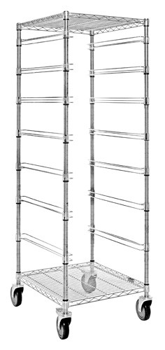 QUANTUM STORAGE SYSTEMS BC212469M Bin Cart Without Bins, Chrome Finish, 24 x 21 x 69 Inch Cart, 7 Levels | CG9CWB