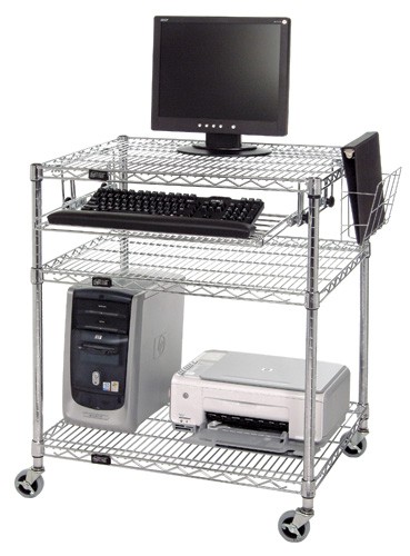 Mobile Portable Computer / Lan Work Center, 24 x 30 x 34 Inch Size