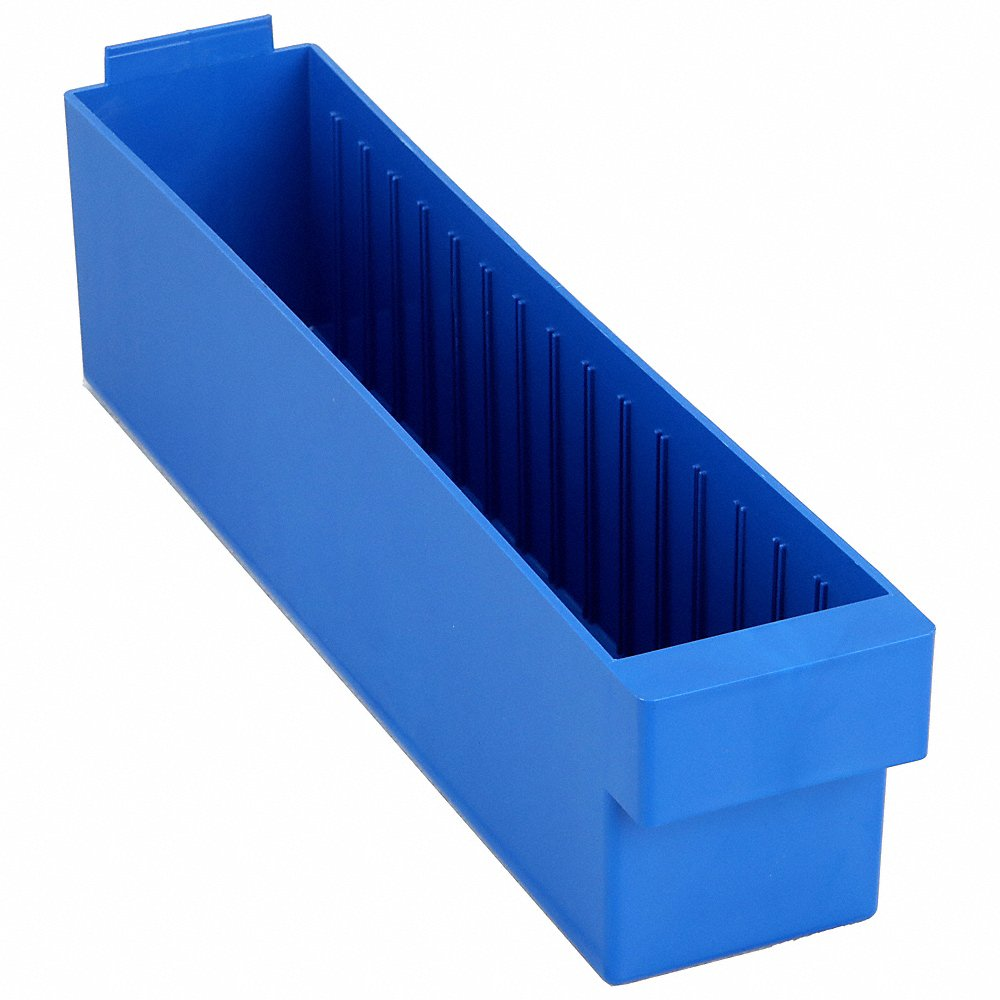 QUANTUM STORAGE SYSTEMS QED604BL Drawer Bin 17-5/8 x 3-3/4 x 4-5/8in Blue | AB2TUA 1NTT4