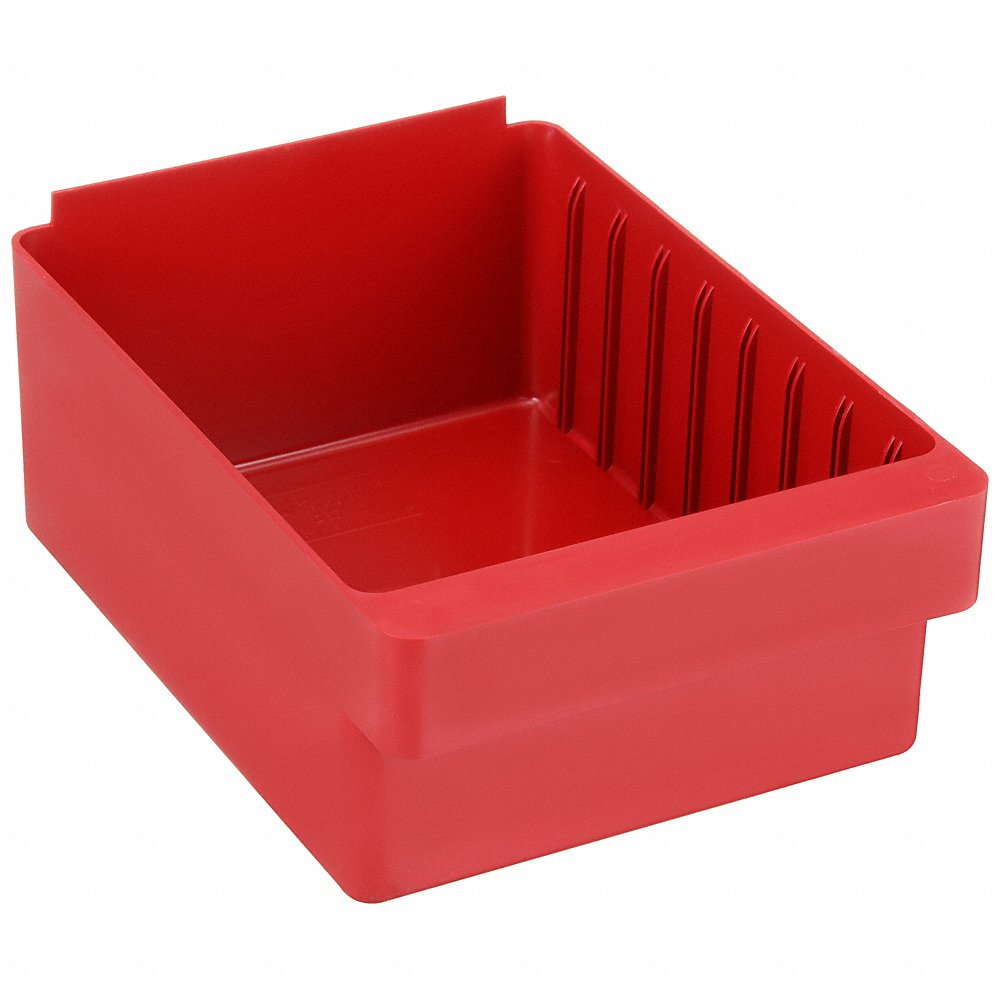 QUANTUM STORAGE SYSTEMS QED701RD Drawer Bin 11-5/8 x 8-3/8 x 4-5/8 Inch Red | AC2KKY 2KWB8