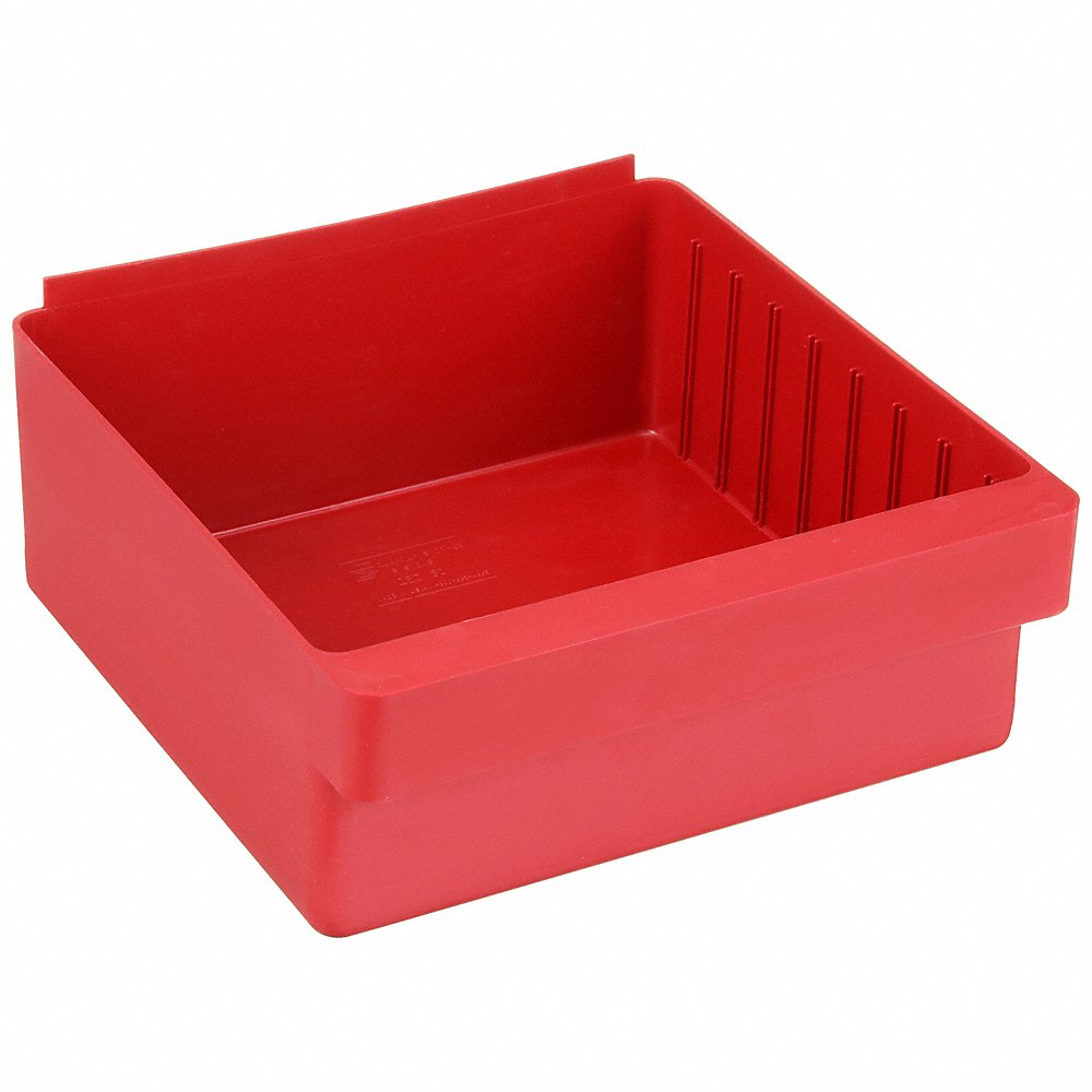 QUANTUM STORAGE SYSTEMS QED801RD Drawer Bin 11-5/8 x 11-1/8 x 4-5/8in Red | AC2KLB 2KWC2