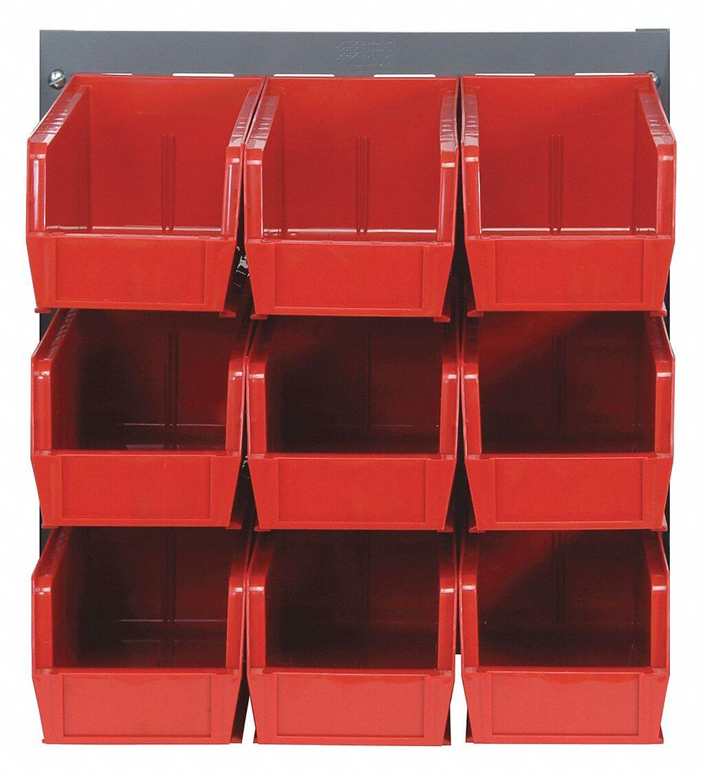QUANTUM STORAGE SYSTEMS QLP-1819-230-9RD Louvered Bench Rack 18 x 11 x 19 Inch Red | AF4ULR 9KEM5