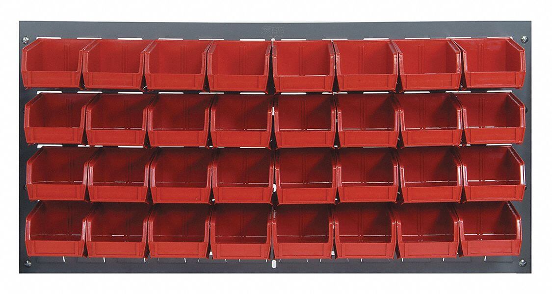 QUANTUM STORAGE SYSTEMS QLP-3619-220-32RD Louvered Panel 36 x 8 x 19 Inch Red | AF4XVH 9NZH8