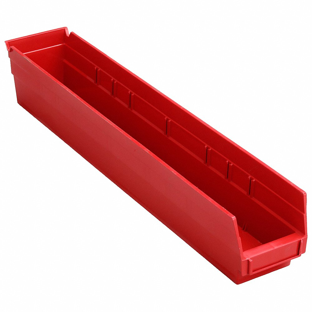 QUANTUM STORAGE SYSTEMS QSB105RD Shelf Bin 23-5/8 Inch Length 4-1/8 Inch Width 4 Inch Height | AF3QVM 8C789