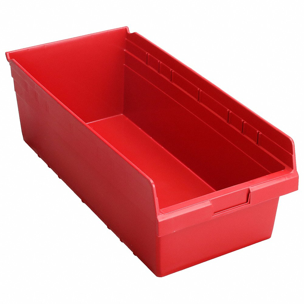 QUANTUM STORAGE SYSTEMS QSB816RD Shelf Bin 23-5/8 Inch Length 8 Inch H Red | AC6HRU 33Z320