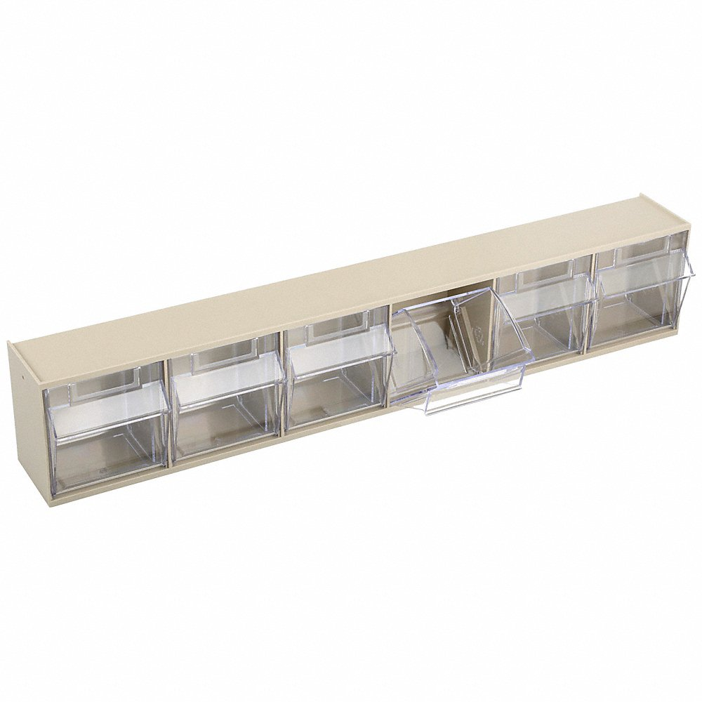 QUANTUM STORAGE SYSTEMS QTB306IV Bins 6 Tip Out Ivory | AB3VEE 1VH76