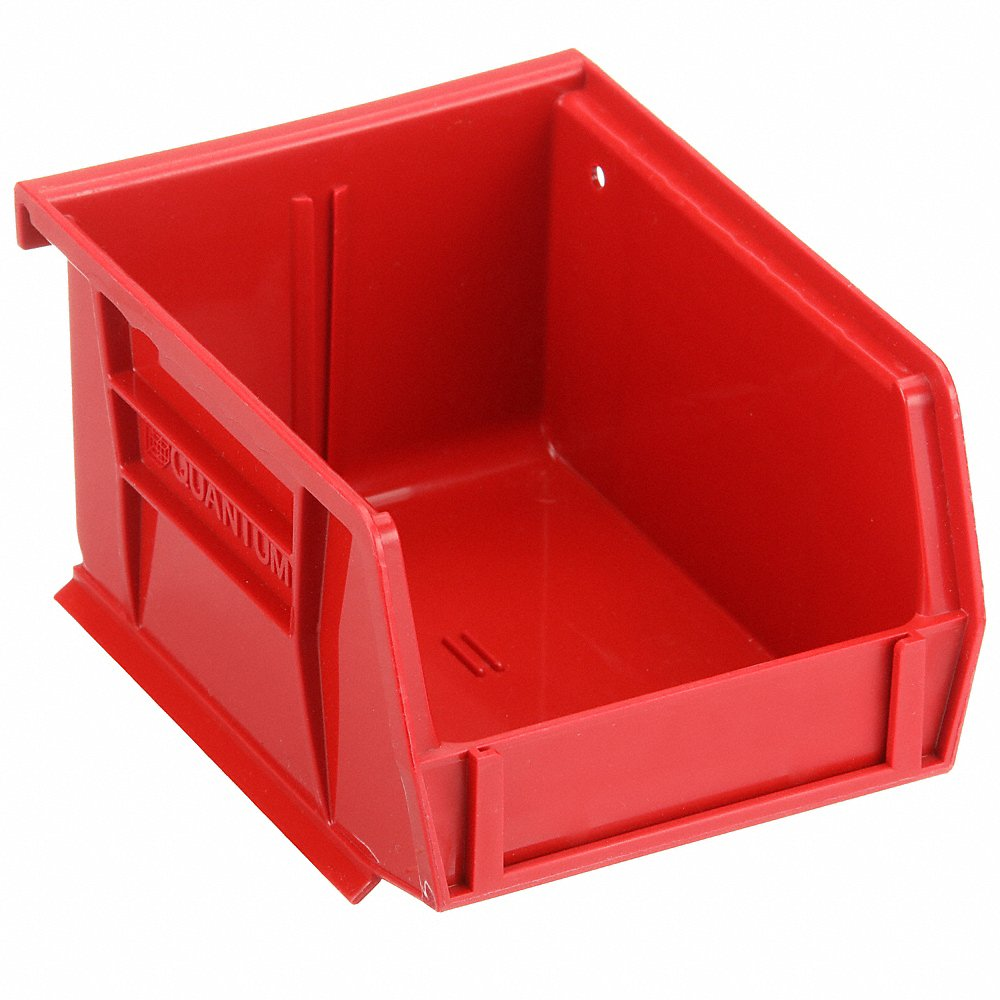 QUANTUM STORAGE SYSTEMS QUS210RD Hang/stack Bin 5-3/8l x 4-1/8w Red | AF3QWE 8C925