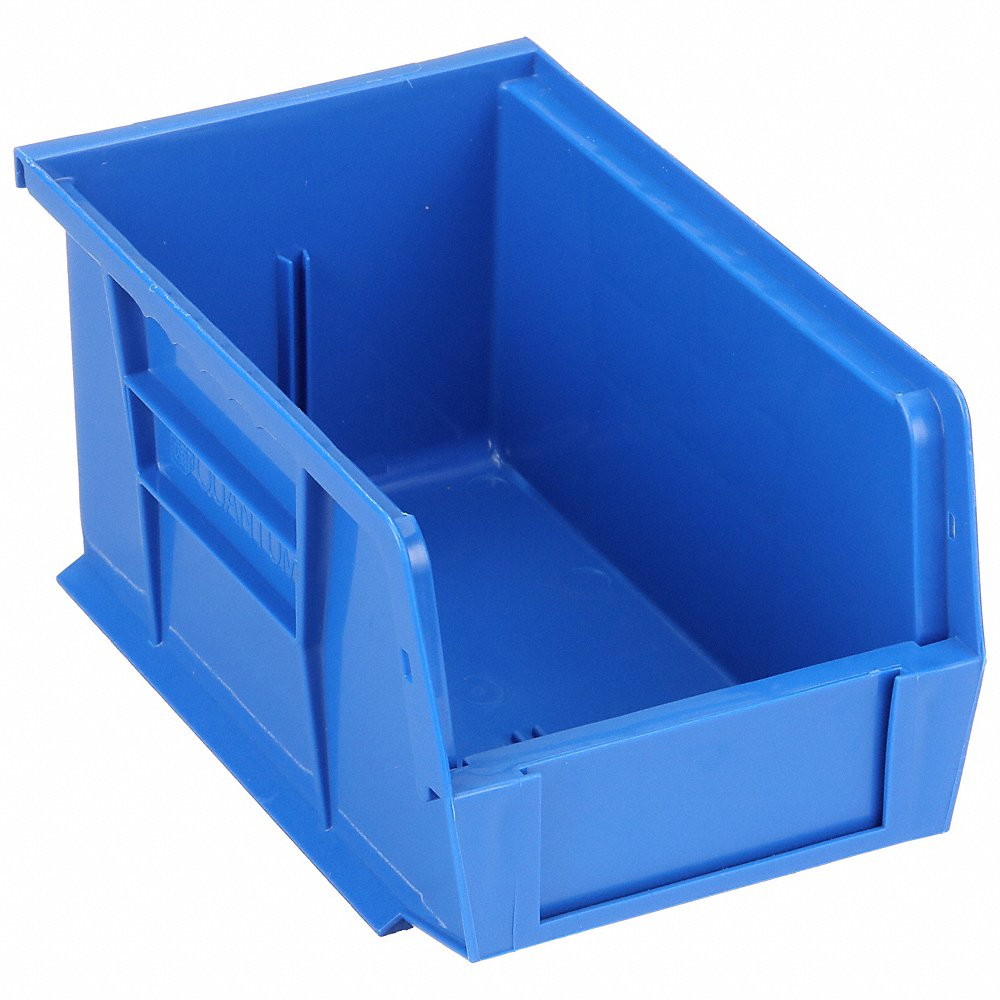 QUANTUM STORAGE SYSTEMS QUS221BL Hang And Stack Bin 6 Inch Width 5 Inch H Blue | AC6HRX 33Z323
