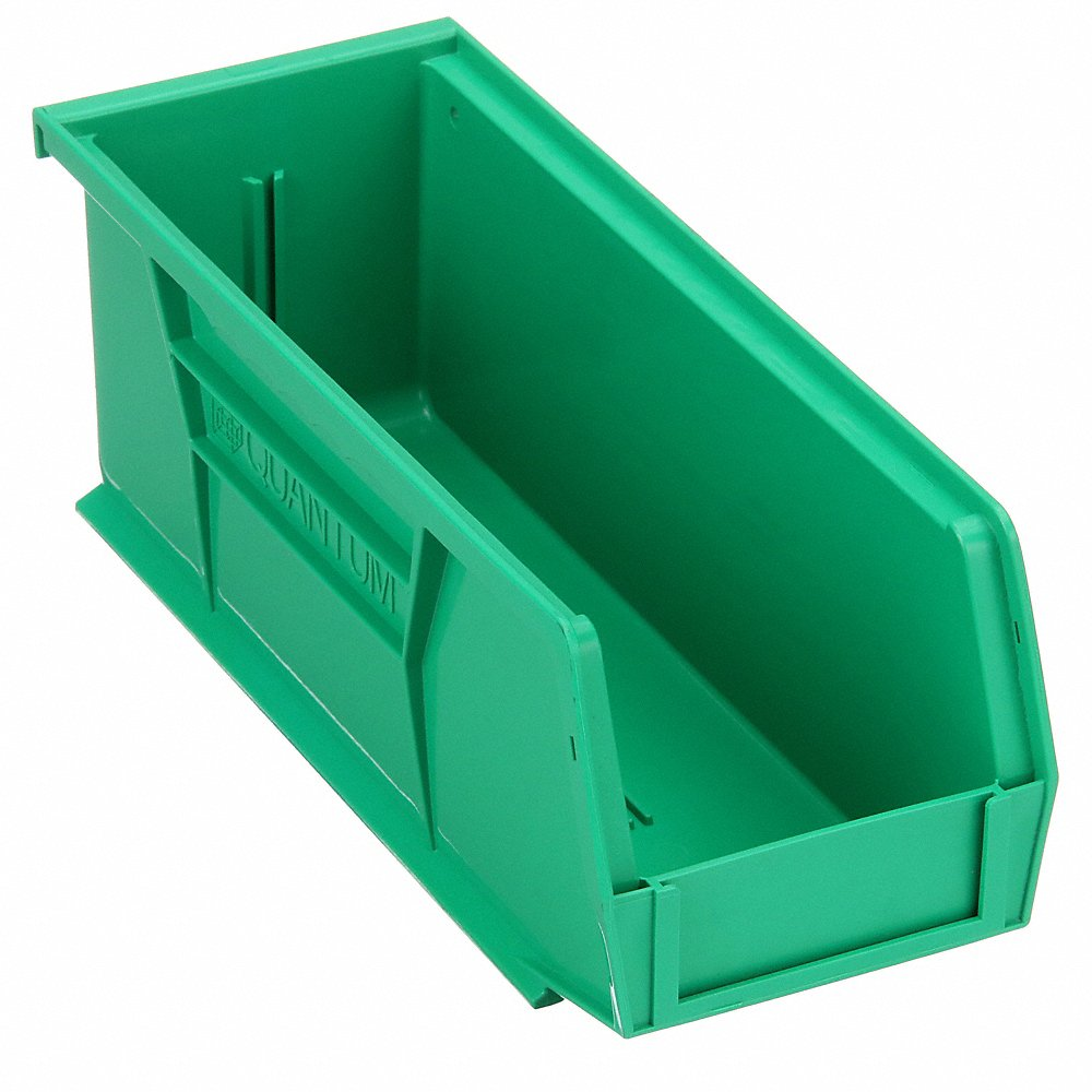QUANTUM STORAGE SYSTEMS QUS224GN Hang/stack Bin 10-7/8l x 4-1/8w Green | AF4DVY 8TK80