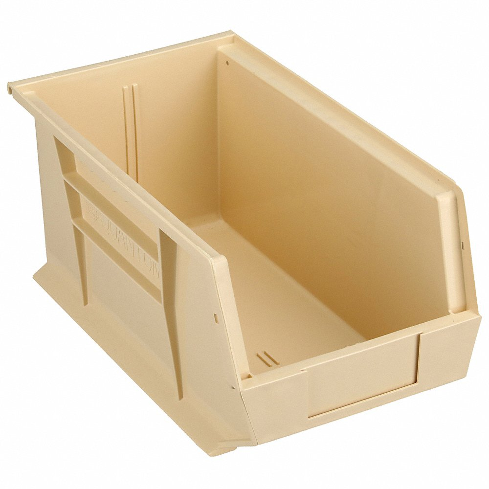 QUANTUM STORAGE SYSTEMS QUS240IV Hang/stack Bin 14-3/4l x 8-1/4w Beige | AF3QXG 8CA77