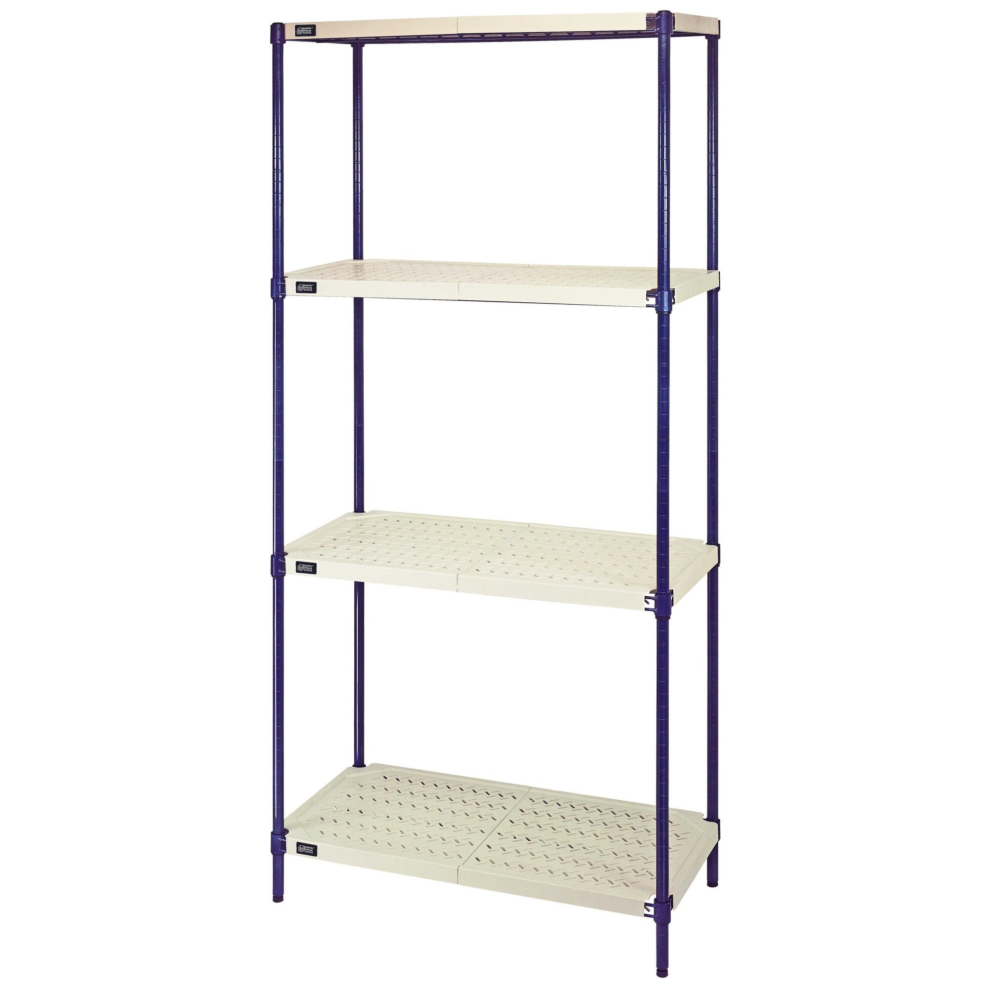 QUANTUM STORAGE SYSTEMS RPWR72-1836E* Wire Shelving, Plastic Mat, 4 Shelves | CG9HYA