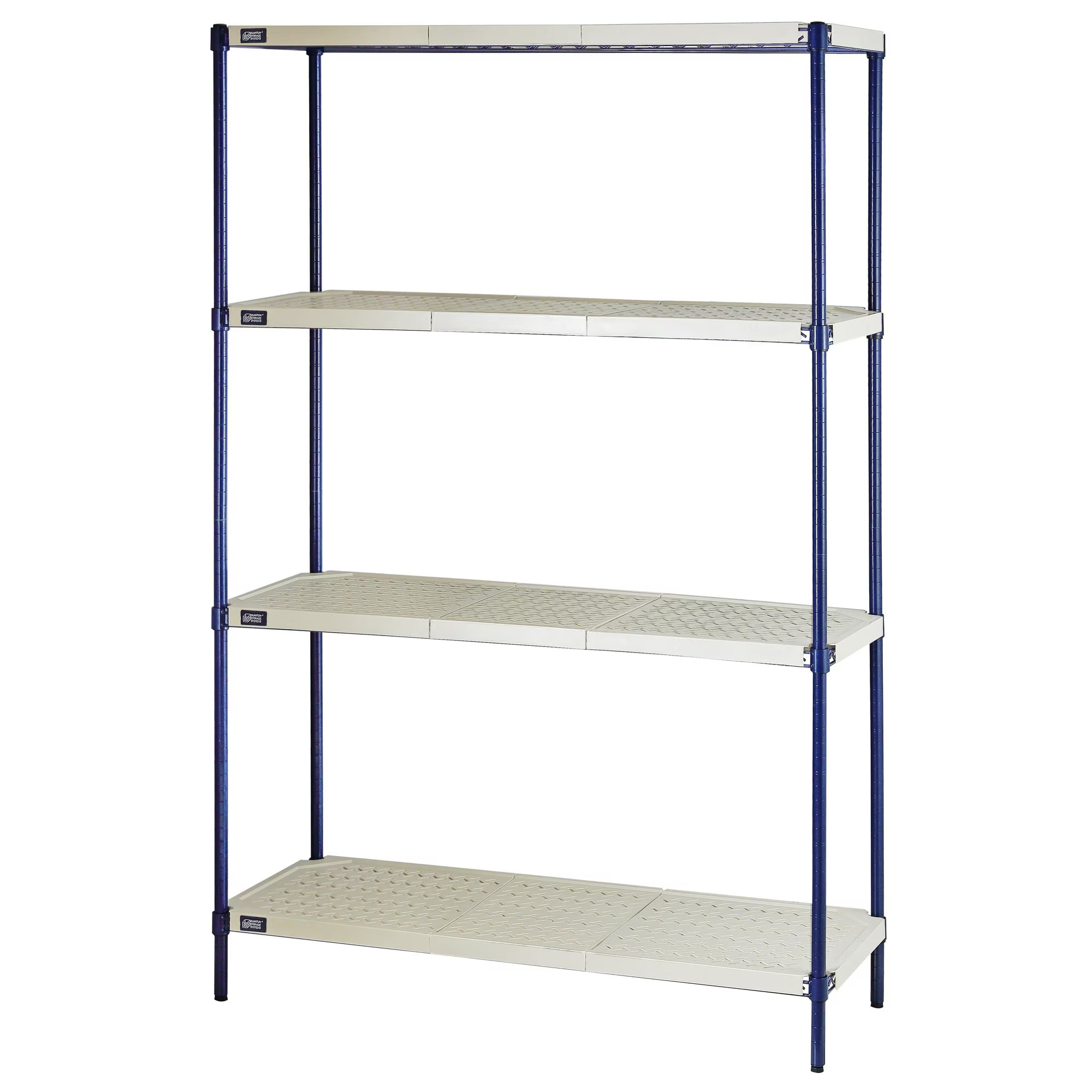 QUANTUM STORAGE SYSTEMS RPWR72-1860E Wire Shelving, Plastic Mat, 4 Shelves | CG9HYD