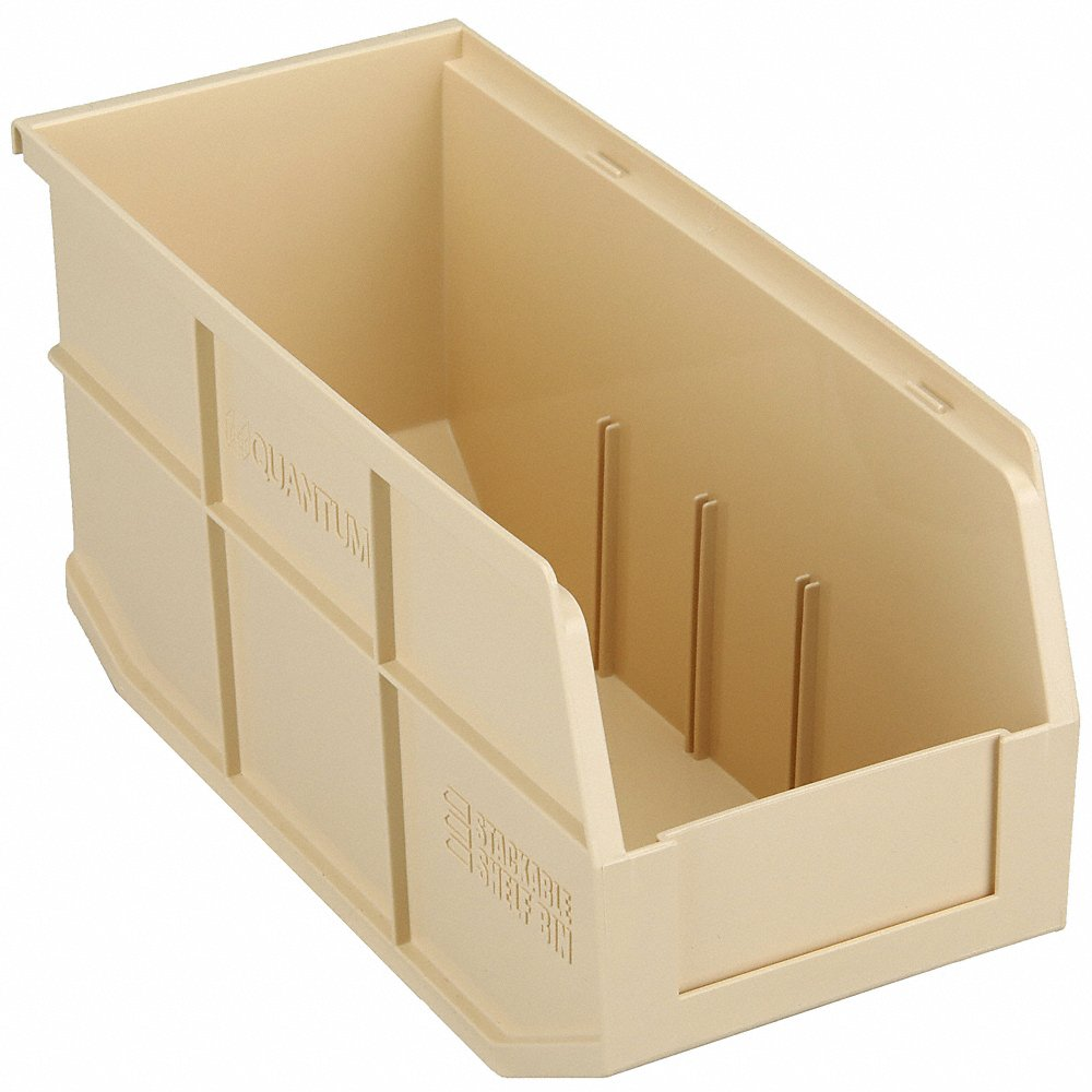 QUANTUM STORAGE SYSTEMS SSB441IV Shelf Bin 6 Inch Width 7 Inch H Ivory | AB7XBR 24K153