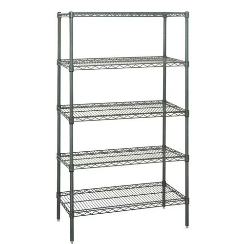 QUANTUM STORAGE SYSTEMS WR54-1236P-5 Wire Shelving, Starter Unit, 5 Shelf, 12 x 36 x 54 Inch Size, Proform Green Epoxy | CG9PVU