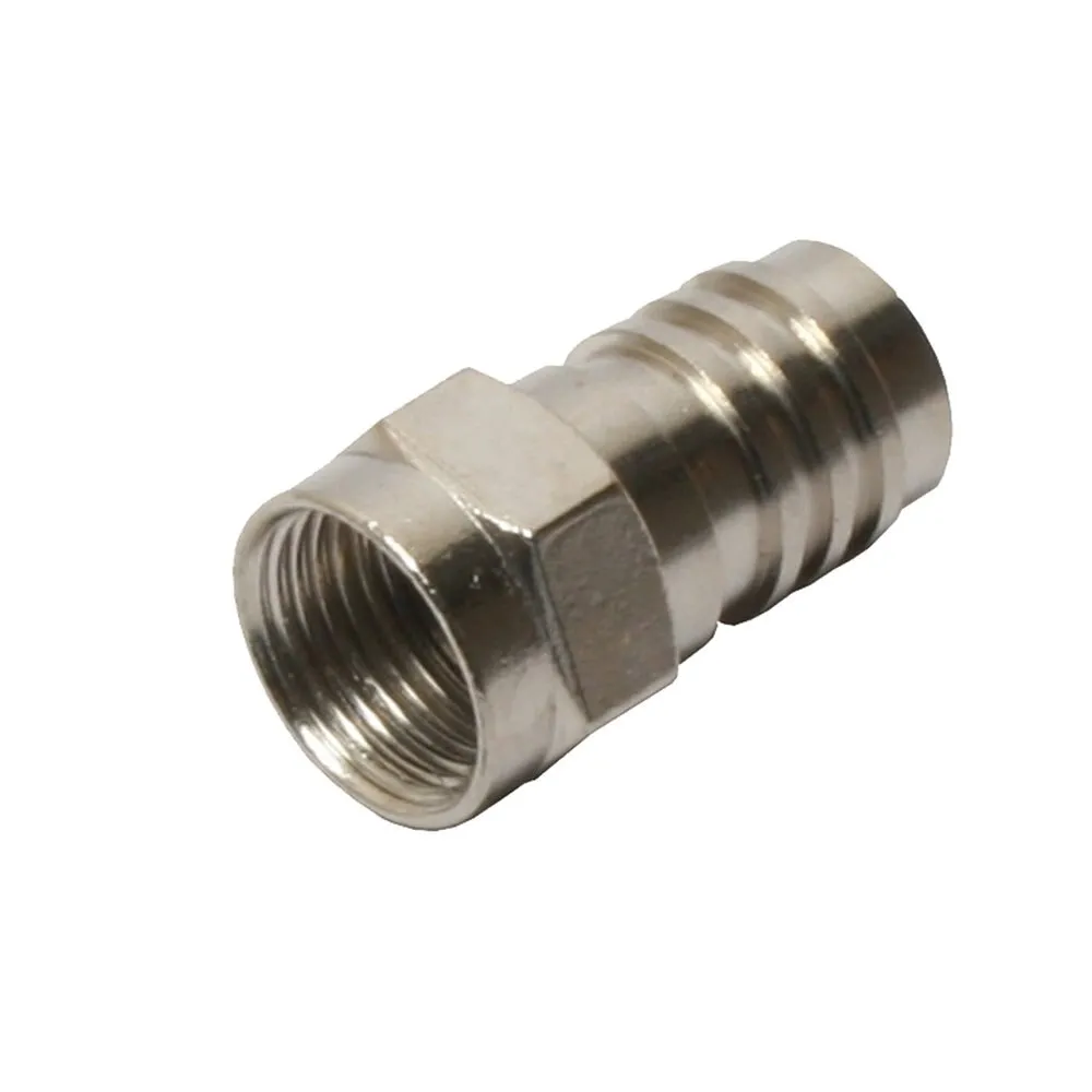 F Male Connectors, 75 Ohm, Crimp-On W/ 1/2 Feet Feet Ring, Rg-59