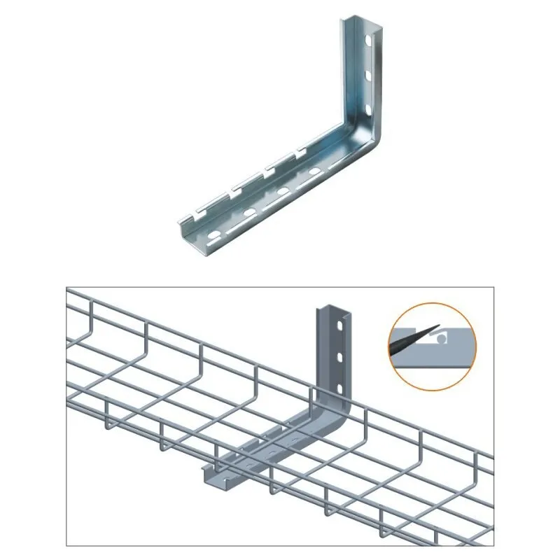 Cable Tray L Wall Bracket, 8 Inch Size, Zinc
