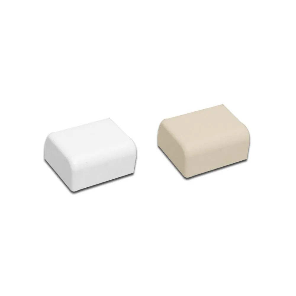 End Cap Raceway Accessory, 1/2 Feet Feet, White