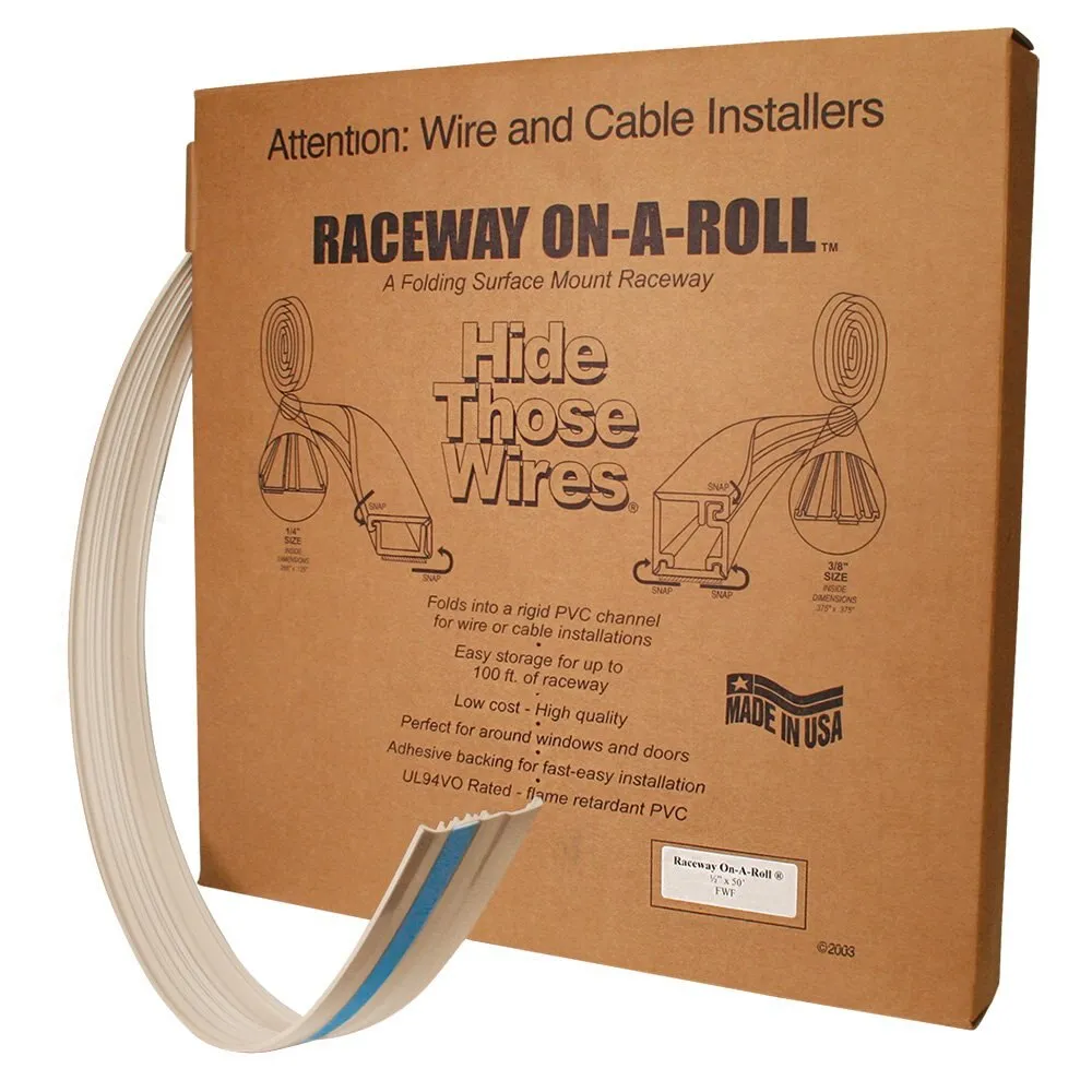 Raceway On-A-Roll, 3/8 Feet Feet, Beige, 50 Ft