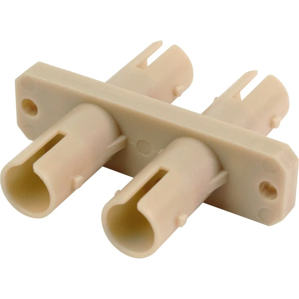 St/St Fiber Optic Adapter, (Duplex) Multi-Mode, Plastic