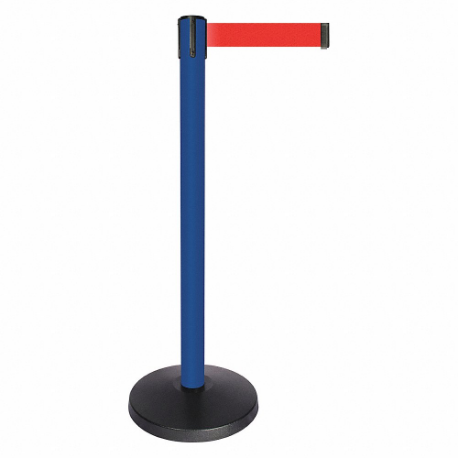 QUEUEWAY QPLUS-23-R5 Barrier Post With Belt, Abs, 40 Inch Post Height | CT8KMM 52NP97