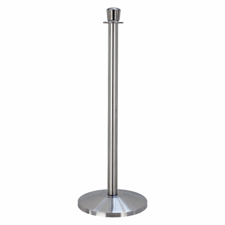 QUEUEWAY QWAY310-3S Urn Top Rope Post, 39 Inch Height, 12 1/4 Inch Base Dia, Satin Stainless Steel | CT8KTD 31MJ12