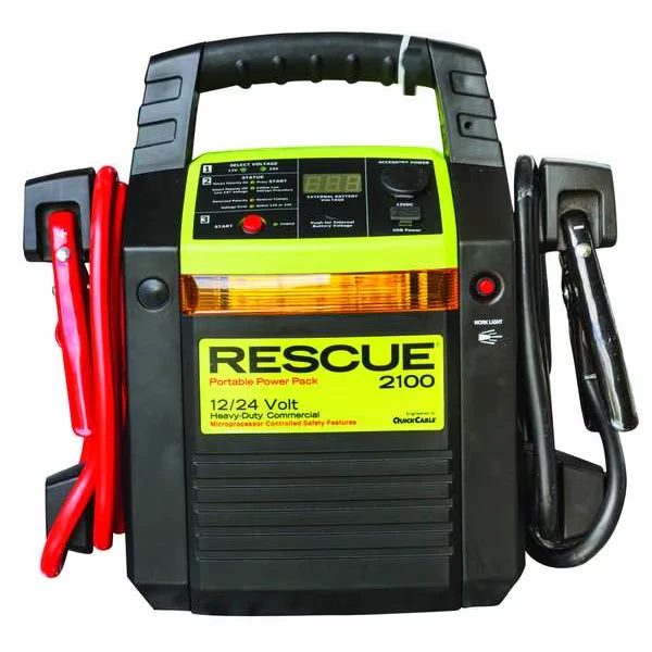 Portable Power Pack, 2 ga. Cable, 12/24VDC