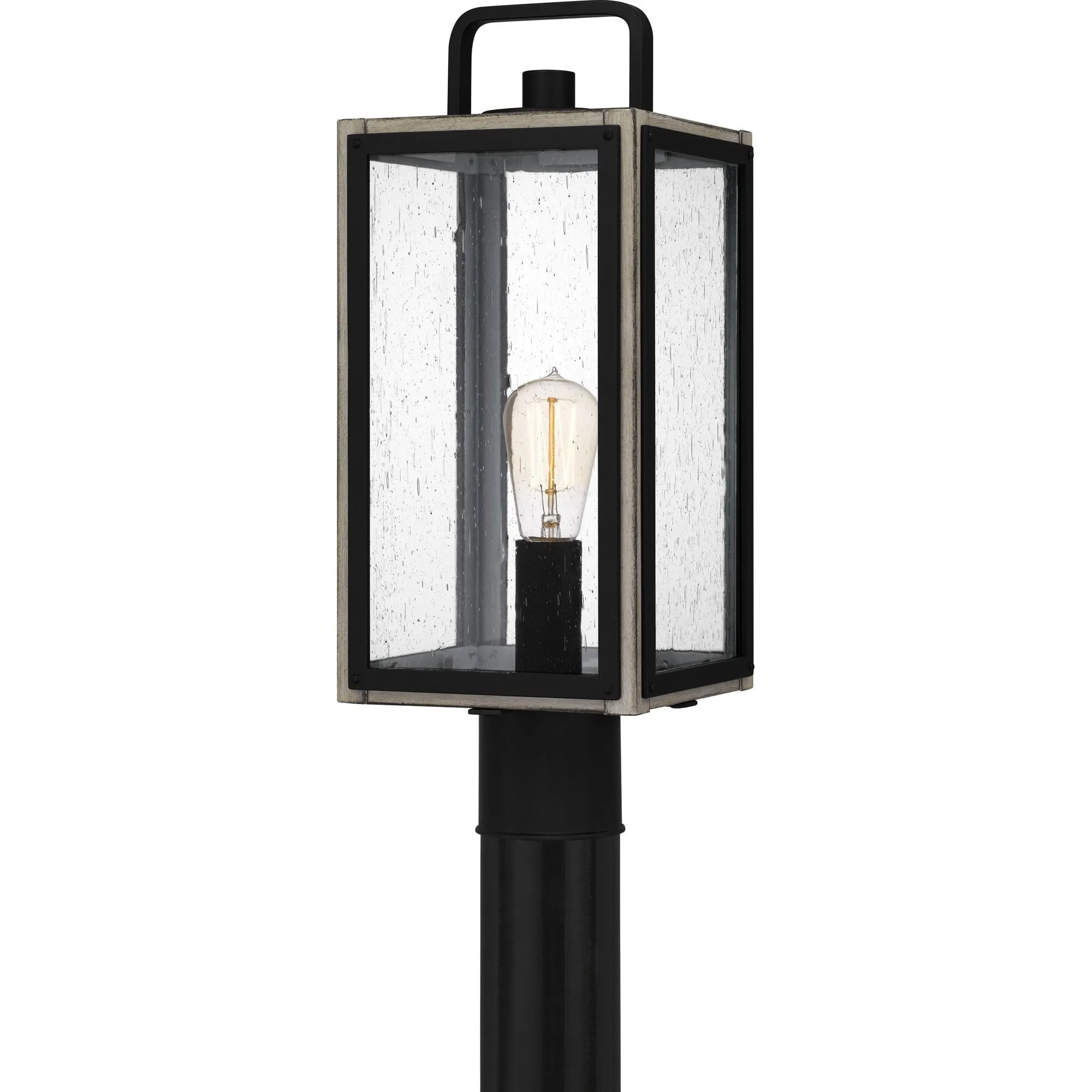 Bramshaw 1-Light Matte Black Outdoor Post Lantern