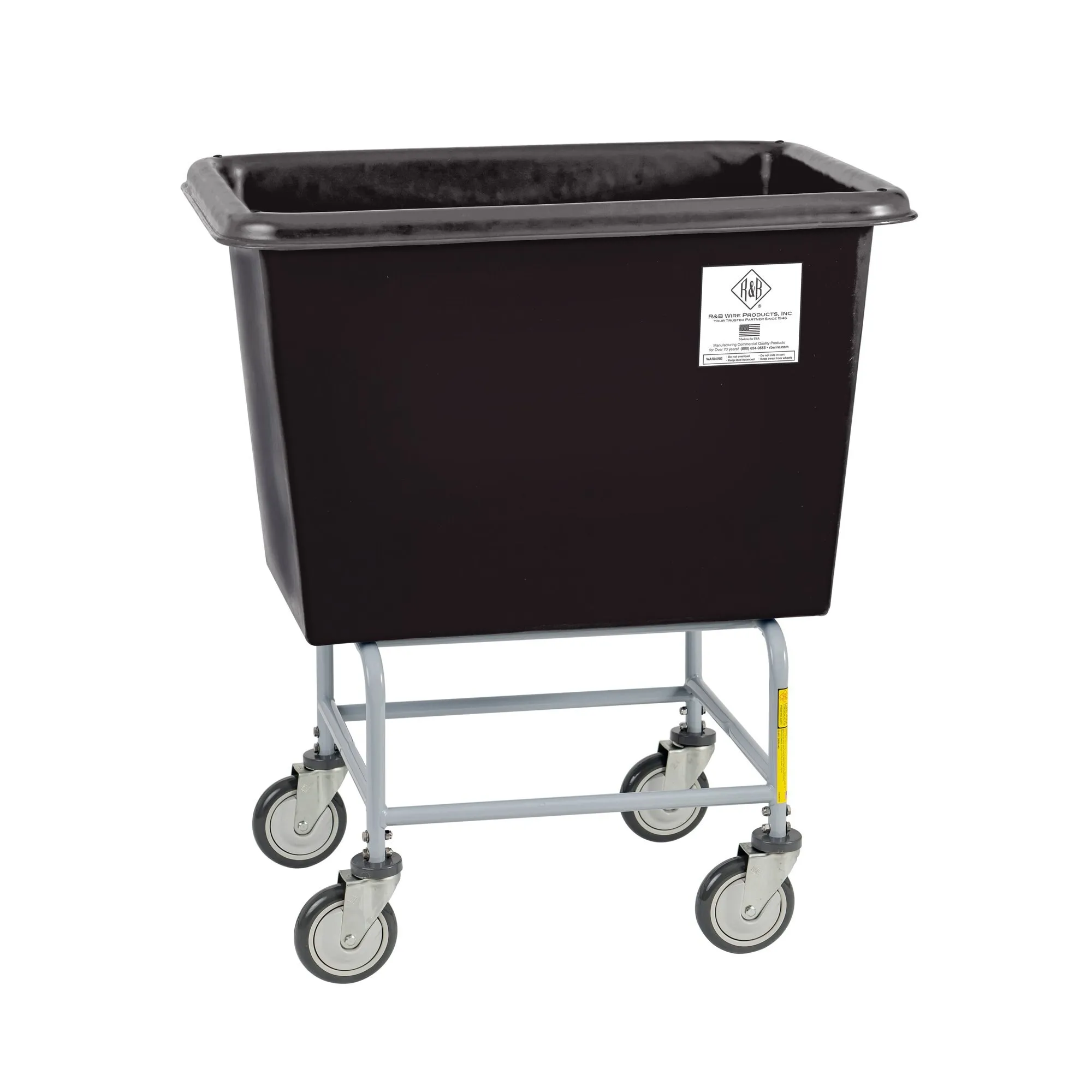 Elevated Basket Truck, Poly, 8 Bushel, Black