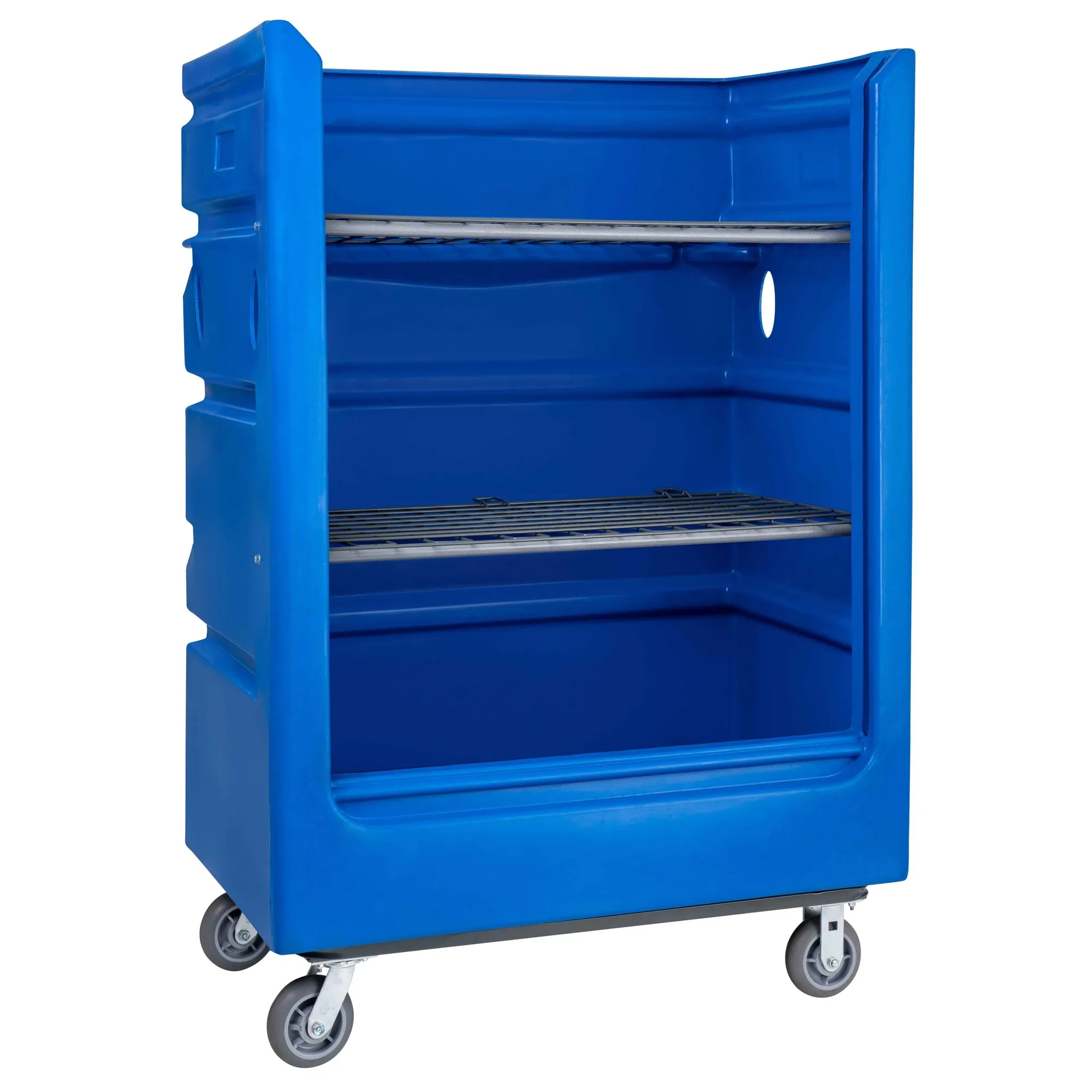 Polyethylene/Steel Poly Turnabout Truck, 2 Shelves, 2000 lb