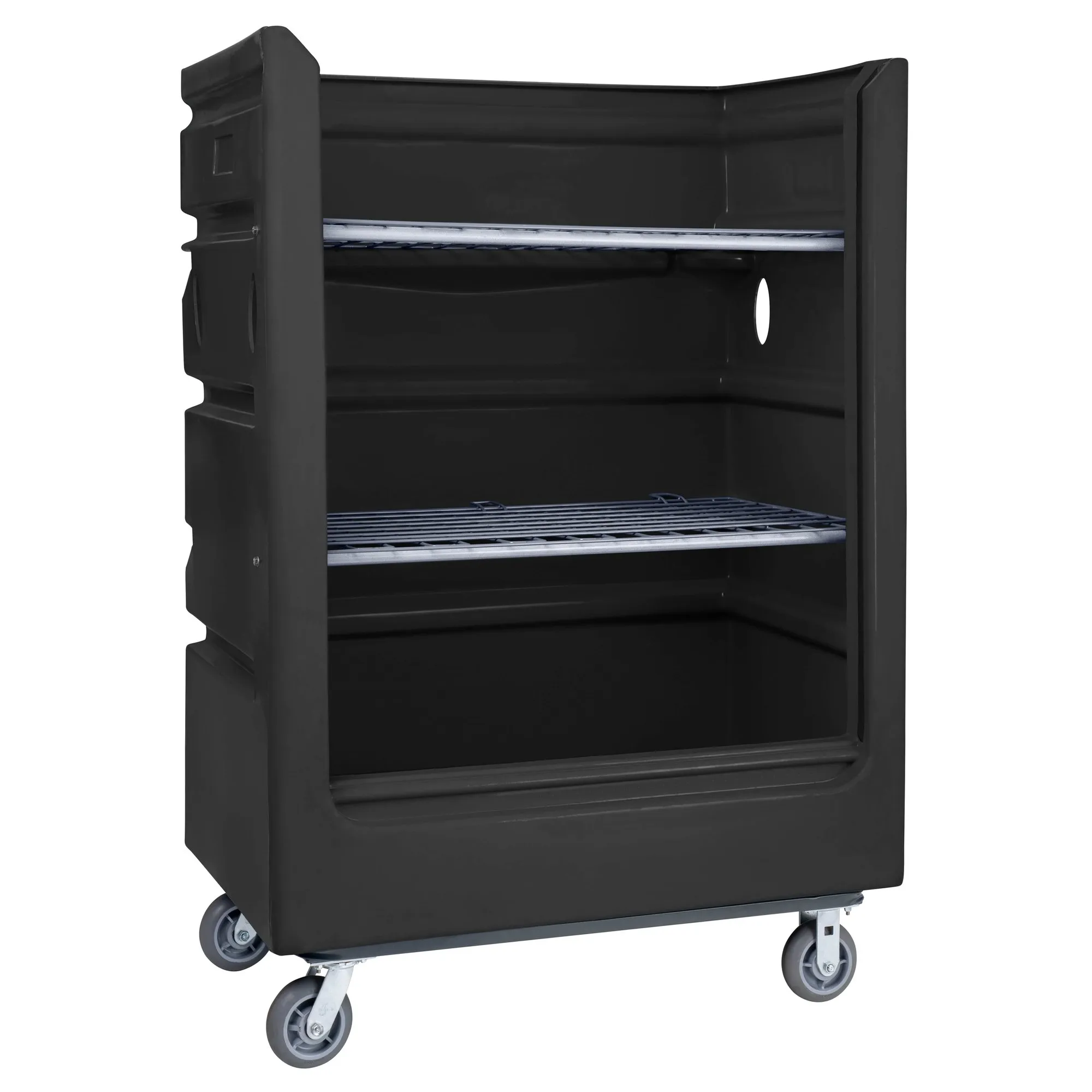 Polyethylene/Steel Poly Turnabout Truck, 2 Shelves, 2000 lb
