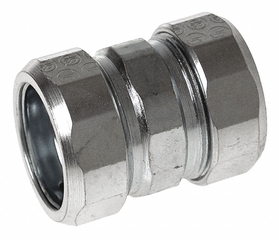 RACO 1825 Compression Coupling, 1 1/4 Inch Trade, 1 15/16 Inch Length, Rmc, Concrete Tight | CH6HYM 52AV84