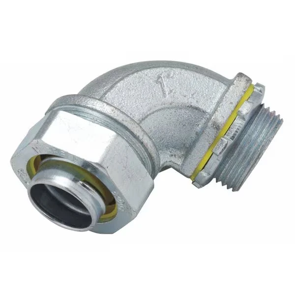 Liquidtight Connector, 90 deg, 4 Inch Size, Steel