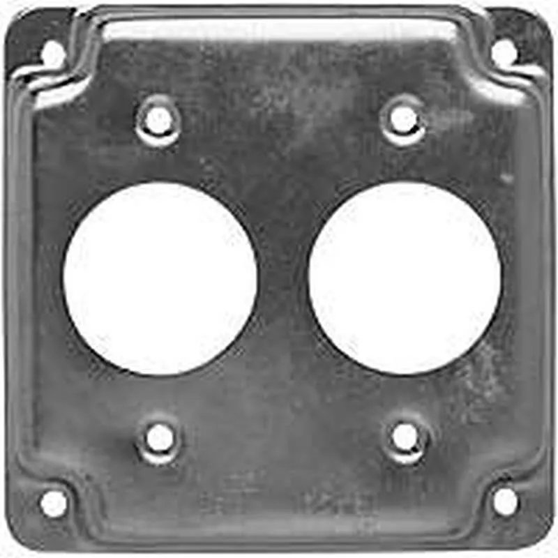 Cover Box Sq Stl Surf 2Rec 4In