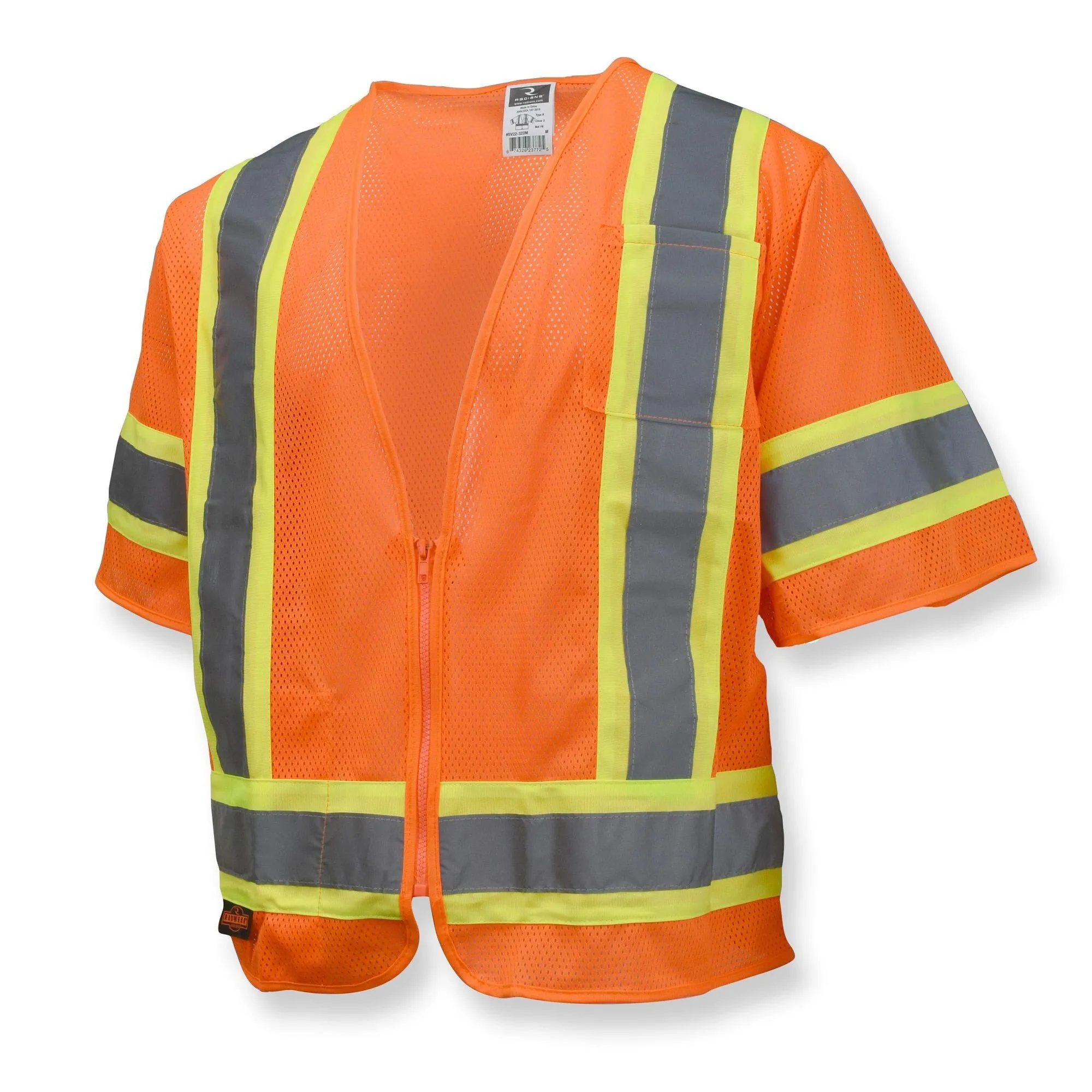 Radians SV22-3 Economy Type R Class 3 Safety Vest with Two-Tone Trim